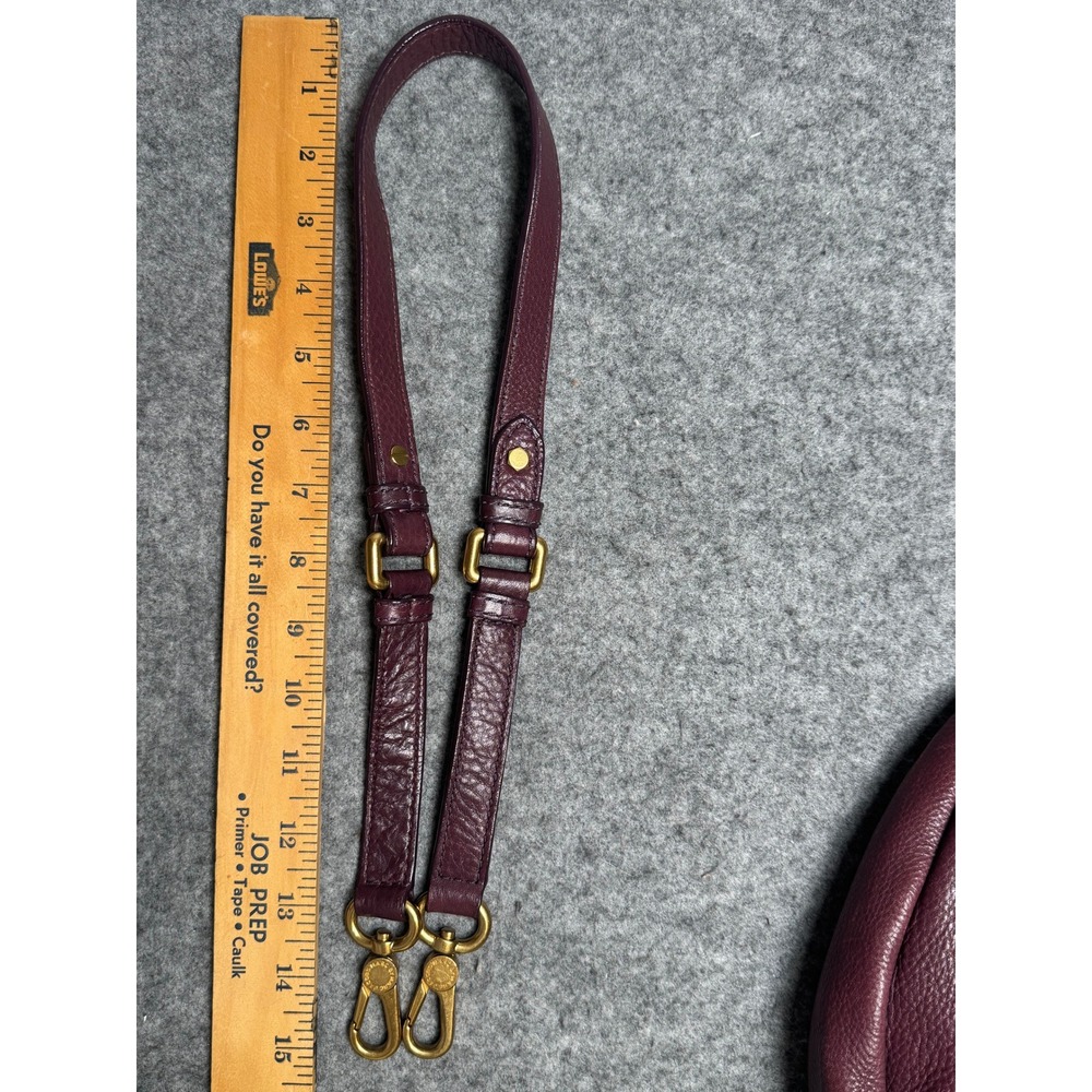 Marc Jacobs Classic Q Hillier Hobo Bag Purse Burgundy Leather - Picture 13 of 15
